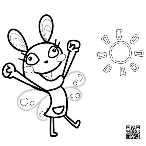 コムラビちゃんのぬりえ　4枚目