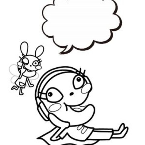 むぎ太のぬりえ・ふきだしつき　4枚目