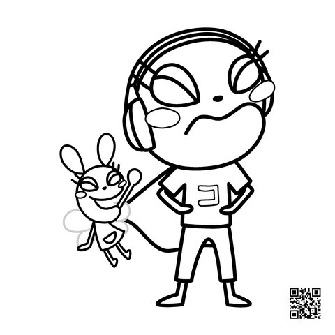 むぎ太のぬりえ　2枚目