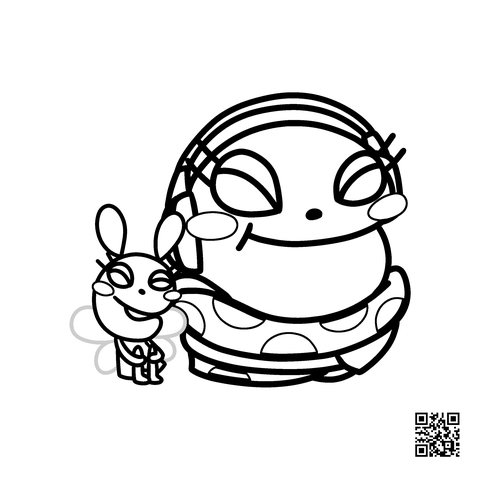 むぎ太のぬりえ　3枚目