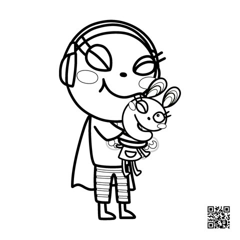 むぎ太のぬりえ　5枚目