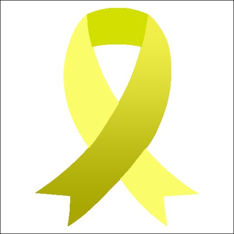 アウェアネス・リボンのイラスト　金